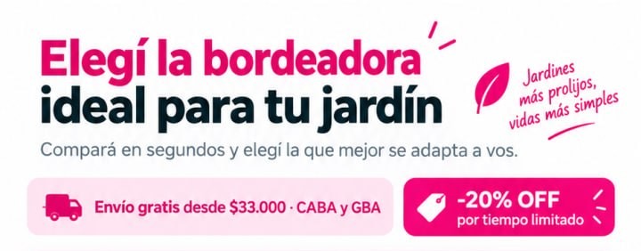 Elegí la bordeadora ideal para tu jardín